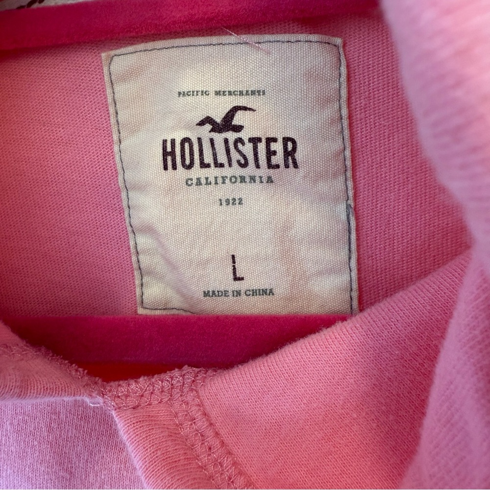 Hollister Pink Teen Oversized Hoodie Long Sleeve - Picture 4 of 4